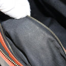 FENDI Pecan Canvas Hand Bag Black Brown Auth ep13483-12