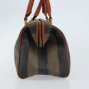 FENDI Pecan Canvas Hand Bag Black Brown Auth ep13483-4