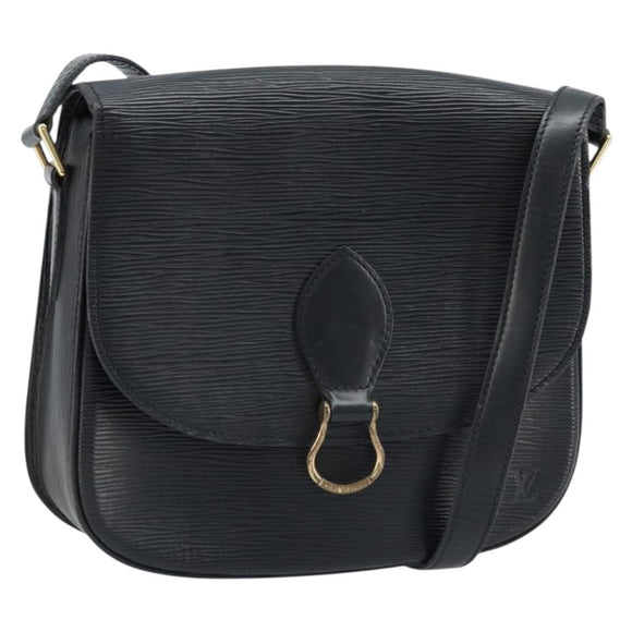 LOUIS VUITTON Epi Saint Cloud GM Shoulder Bag Black Noir M52192 LV Auth ep13485