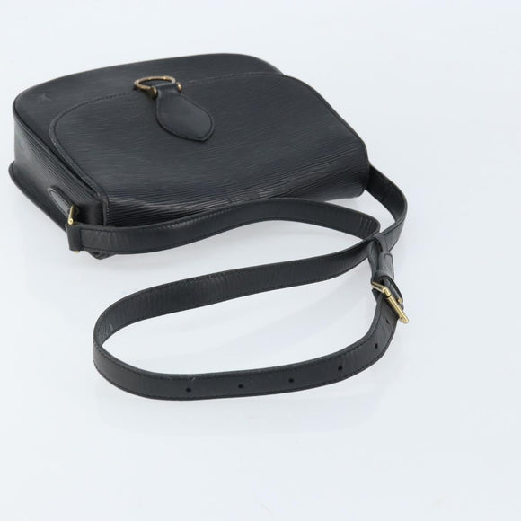 LOUIS VUITTON Epi Saint Cloud GM Shoulder Bag Black Noir M52192 LV Auth ep13485