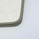 Christian Dior Honeycomb Canvas Chain Shoulder Bag PVC White Gold Auth ep13486-10