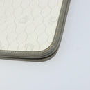 Christian Dior Honeycomb Canvas Chain Shoulder Bag PVC White Gold Auth ep13486-12