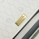 Christian Dior Honeycomb Canvas Chain Shoulder Bag PVC White Gold Auth ep13486-16