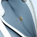 Christian Dior Honeycomb Canvas Chain Shoulder Bag PVC White Gold Auth ep13486-21