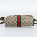 GUCCI GG Supreme Web Sherry Line Bag PVC Beige Gold 010 378 Auth ep13488-17