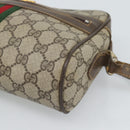GUCCI GG Supreme Web Sherry Line Bag PVC Beige Gold 010 378 Auth ep13488-9