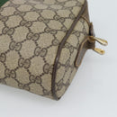 GUCCI GG Supreme Web Sherry Line Bag PVC Beige Gold 010 378 Auth ep13488-19