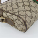 GUCCI GG Supreme Web Sherry Line Bag PVC Beige Gold 010 378 Auth ep13488-10
