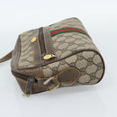 GUCCI GG Supreme Web Sherry Line Bag PVC Beige Gold 010 378 Auth ep13488-3