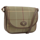 Burberrys Nova Check Shoulder Bag Canvas Beige Gold Auth ep13493-1