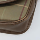 Burberrys Nova Check Shoulder Bag Canvas Beige Gold Auth ep13493-10