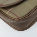 Burberrys Nova Check Shoulder Bag Canvas Beige Gold Auth ep13493-11