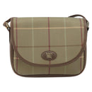 Burberrys Nova Check Shoulder Bag Canvas Beige Gold Auth ep13493-2