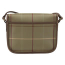 Burberrys Nova Check Shoulder Bag Canvas Beige Gold Auth ep13493-3
