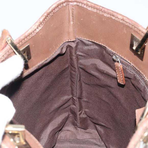 GUCCI GG Canvas Tote Bag Pink Gold 002 1099 Auth ep13494