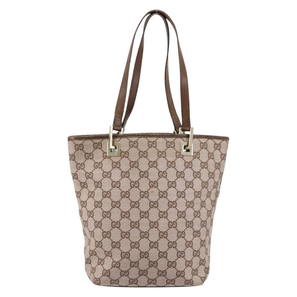 GUCCI GG Canvas Tote Bag Pink Gold 002 1099 Auth ep13494
