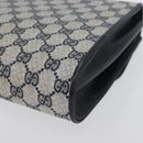GUCCI GG Supreme Shoulder Bag PVC Navy Gold Auth ep13495-13