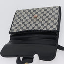 GUCCI GG Supreme Shoulder Bag PVC Navy Gold Auth ep13495-15