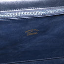 GUCCI GG Supreme Shoulder Bag PVC Navy Gold Auth ep13495-16