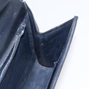 GUCCI GG Supreme Shoulder Bag PVC Navy Gold Auth ep13495-18
