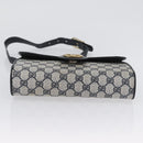 GUCCI GG Supreme Shoulder Bag PVC Navy Gold Auth ep13495-9