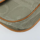 Christian Dior Trotter Canvas Shoulder Bag Gray Gold Auth ep13499-11