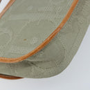 Christian Dior Trotter Canvas Shoulder Bag Gray Gold Auth ep13499-13