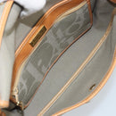 Christian Dior Trotter Canvas Shoulder Bag Gray Gold Auth ep13499-18