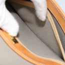 Christian Dior Trotter Canvas Shoulder Bag Gray Gold Auth ep13499-22