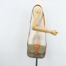 Christian Dior Trotter Canvas Shoulder Bag Gray Gold Auth ep13499-23