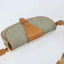 Christian Dior Trotter Canvas Shoulder Bag Gray Gold Auth ep13499-6