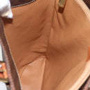 CELINE Macadam Canvas Tote Bag PVC Leather Brown Gold Auth ep13501-19