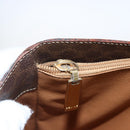 CELINE Macadam Canvas Tote Bag PVC Leather Brown Gold Auth ep13501-20