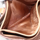 CELINE Macadam Canvas Tote Bag PVC Leather Brown Gold Auth ep13501-11
