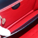 CELINE Hand Bag Leather Navy Gold Auth ep13502V-16