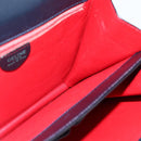 CELINE Hand Bag Leather Navy Gold Auth ep13502V-17