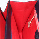 CELINE Hand Bag Leather Navy Gold Auth ep13502V-18