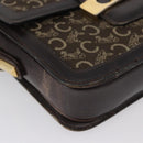 CELINE C Sulky Shoulder Bag Canvas Brown Gold Auth ep13505-8