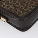CELINE C Sulky Shoulder Bag Canvas Brown Gold Auth ep13505-16