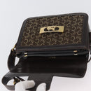 CELINE C Sulky Shoulder Bag Canvas Brown Gold Auth ep13505-9