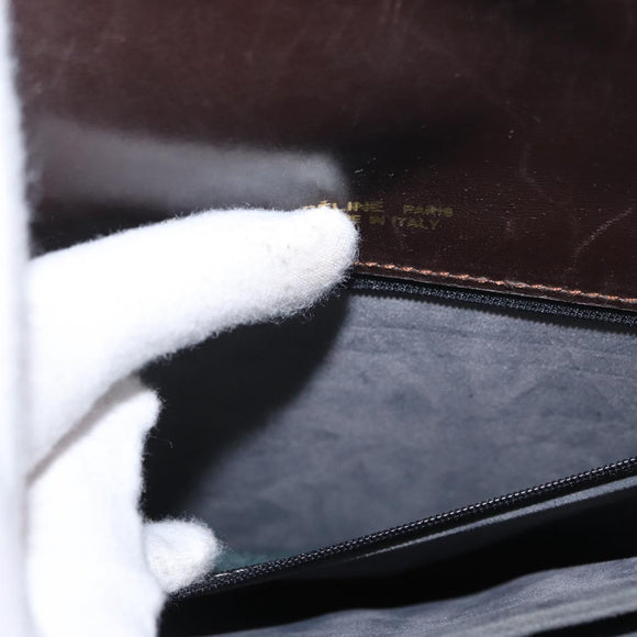 CELINE C Sulky Shoulder Bag Canvas Brown Gold Auth ep13505