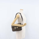 CELINE C Sulky Shoulder Bag Canvas Brown Gold Auth ep13505-25