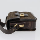 CELINE C Sulky Shoulder Bag Canvas Brown Gold Auth ep13505-4