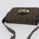 CELINE C Sulky Shoulder Bag Canvas Brown Gold Auth ep13505-6