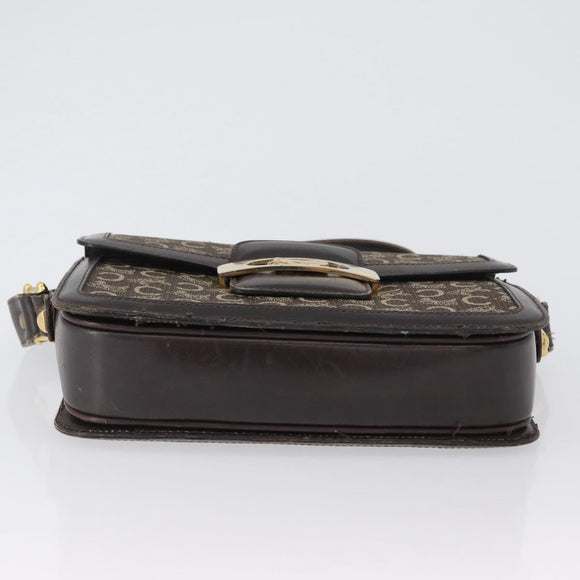 CELINE C Sulky Shoulder Bag Canvas Brown Gold Auth ep13505