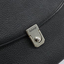 Burberrys Hand Bag Leather 2way Black Silver Auth ep13509-16