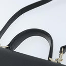 Burberrys Hand Bag Leather 2way Black Silver Auth ep13509-8
