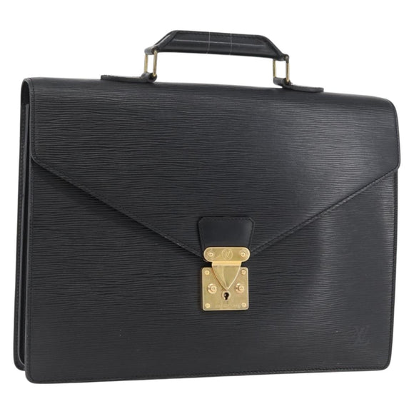LOUIS VUITTON Epi Serviette Conseiller Aktenkoffer Schwarz M54422 LV Auth ep13510