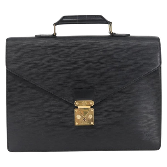LOUIS VUITTON Epi Serviette Conseiller Aktenkoffer Schwarz M54422 LV Auth ep13510
