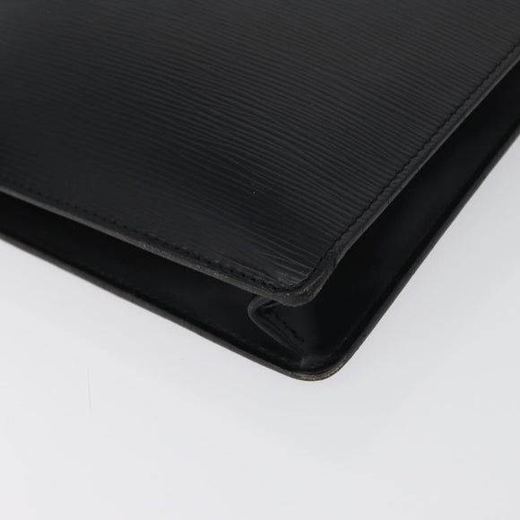 LOUIS VUITTON Epi Porte Documents・Senatur Briefcase Black M54452 Auth ep13511